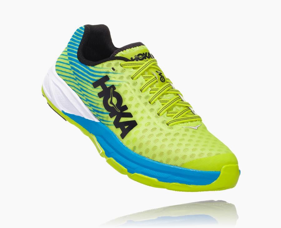 Hoka One One Evo Carbon Rocket Löparskor Herr - Gröna/Blå - LOCBX-5362